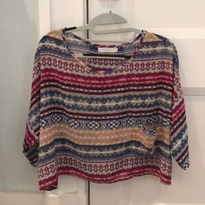 Colorful design crop top